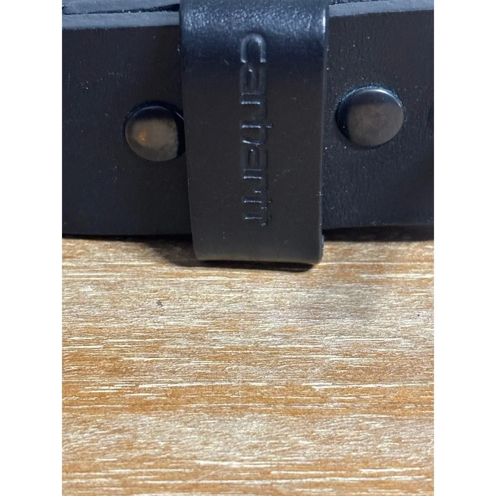 Carhartt Mens Journeyman Full Grain Leather Belt Black Size 38 WB5509-M